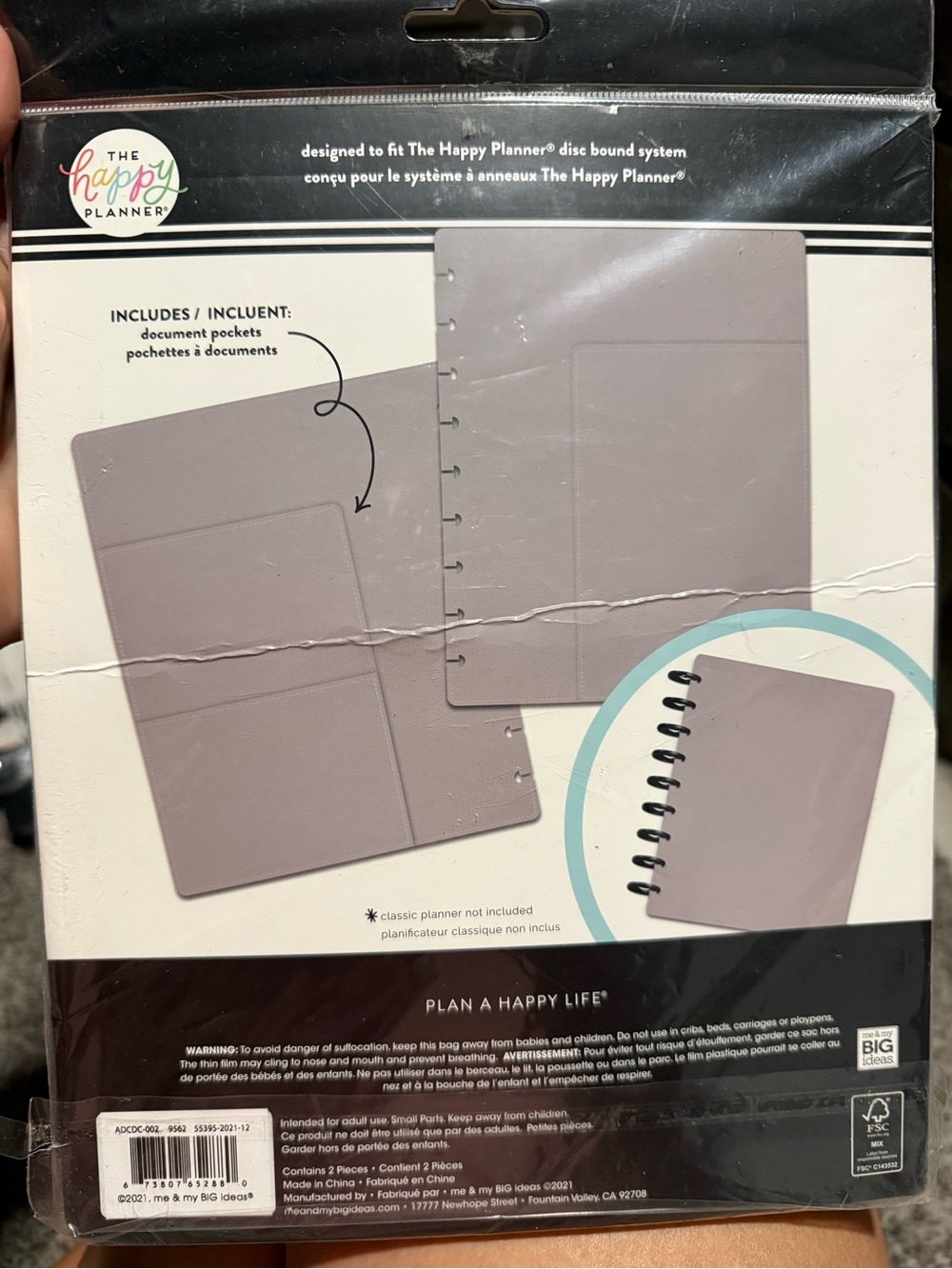 The Happy Planner Deluxe Snap-In Covers — Light Gray/taupe classic size - Picture 2 of 4